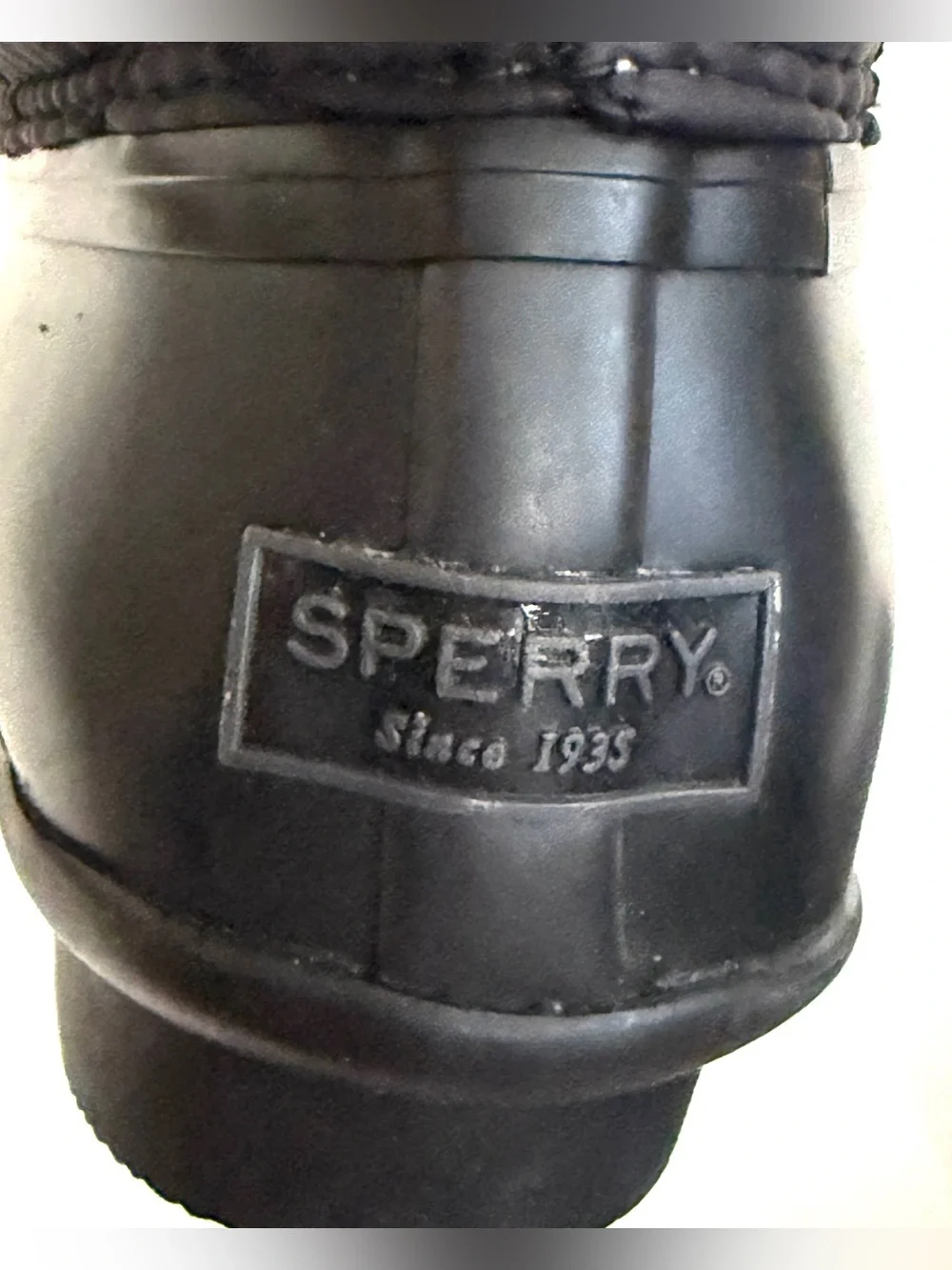 Sperry Women’s 5.5 Black Quilted Duck Boots Plaid Lined NEW Without Box